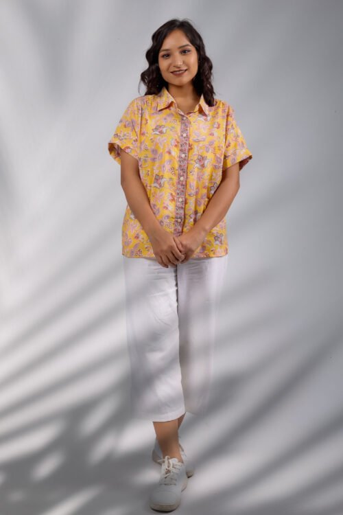 SUNBURST FLORA SHIRT TOP