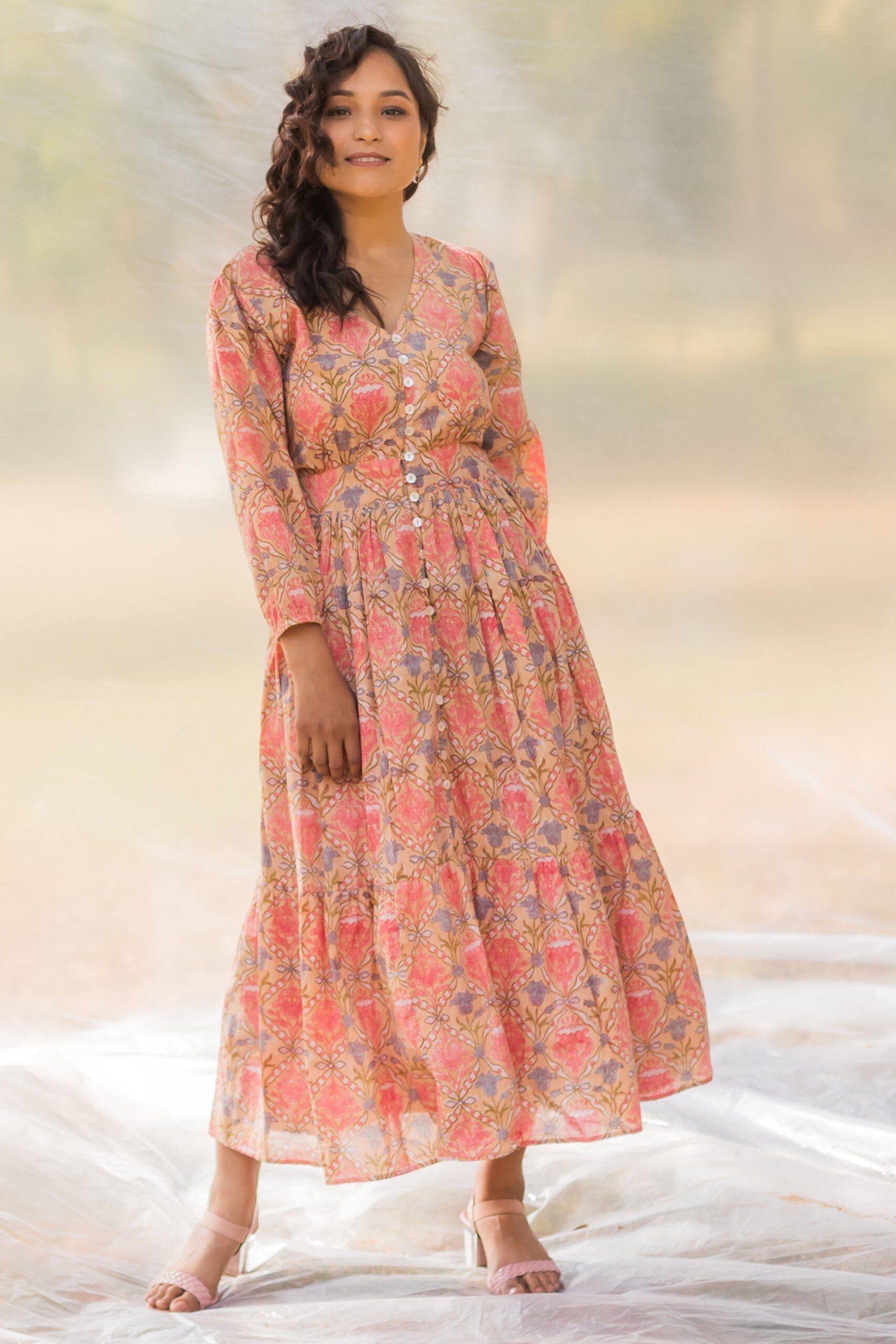 SUMMER GARDEN TIERED MAXI DRESS