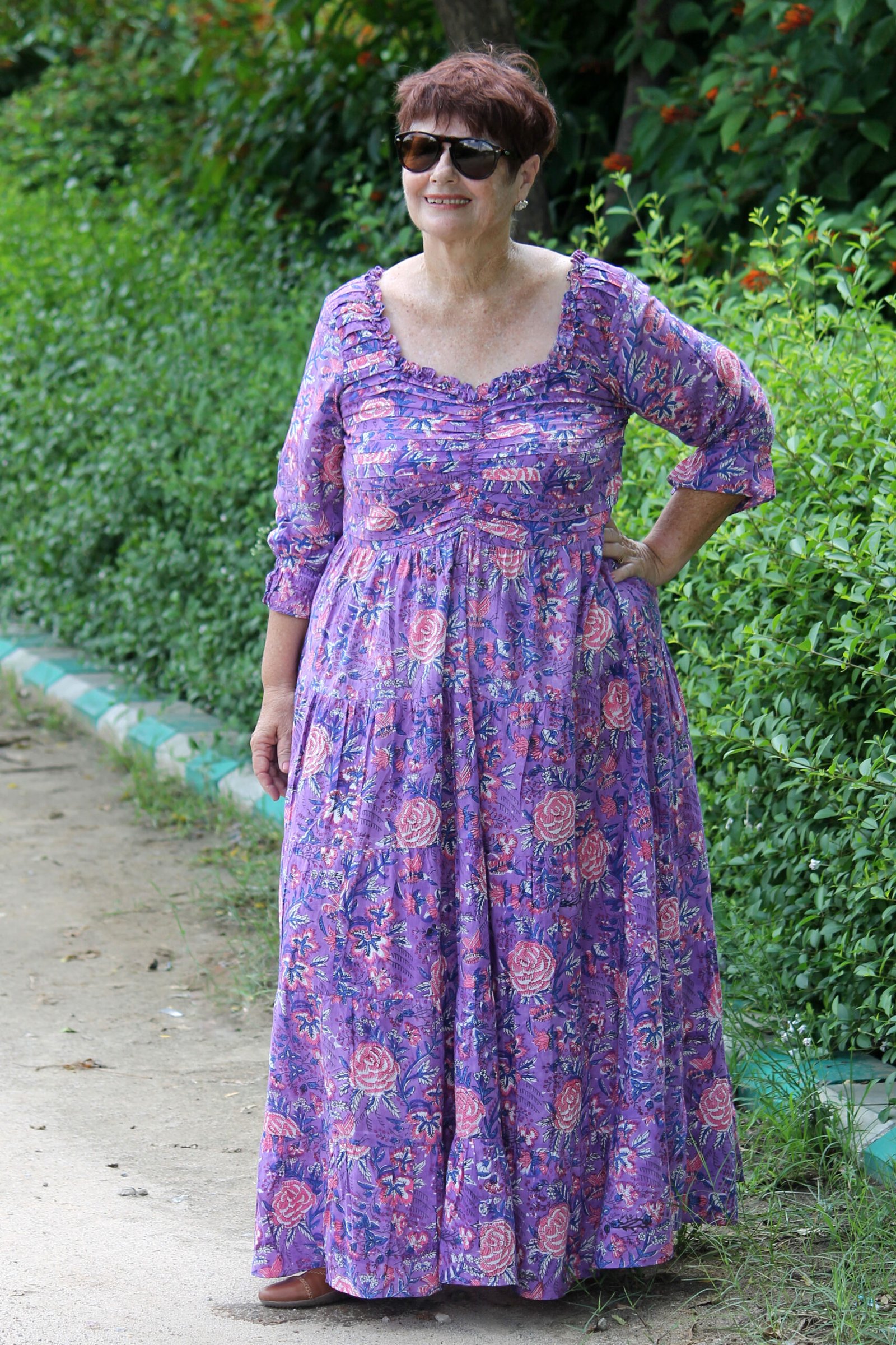 PURPLE ROSE SWEETHEART MAXI DRESS