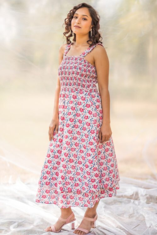 THE RED VINE DOUBLE LAYERED DRESS