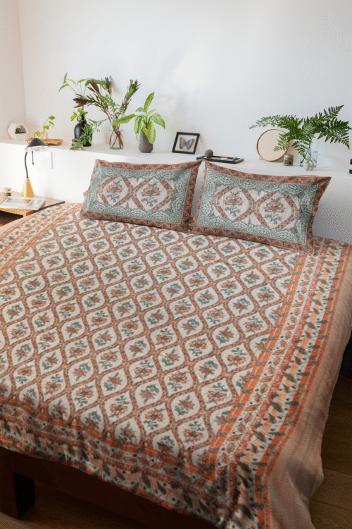 JAIPURI COTTON SCREEN PRINTED BEDSHEET