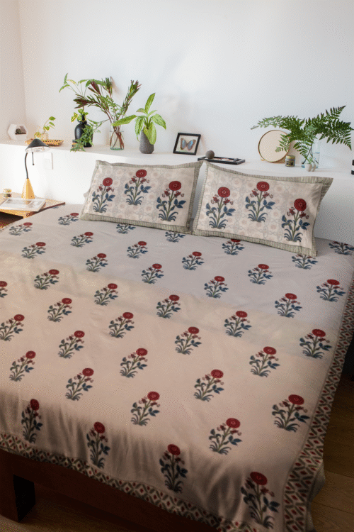 JAIPURI HAND BLOCK PRINTED BEDSHEET