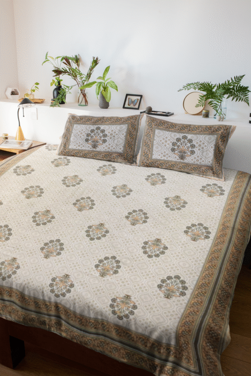 JAIPURI COTTON SCREEN PRINTED BEDSHEET