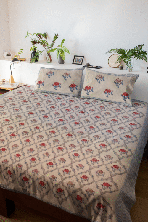 JAIPURI PERCALE HAND BLOCK PRINTED BEDSHEETS